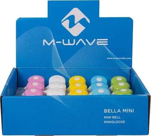 Zvonček M-Wave mini, farebný v krabici