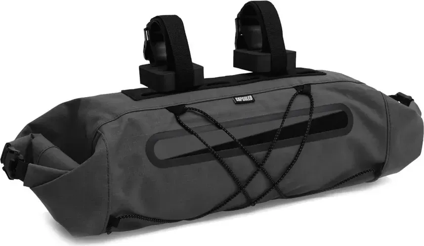 Capsuled Taška na riadidlá Handlebar Bag 7 l Volcanic Ash, Čierna/Žltá/Červená