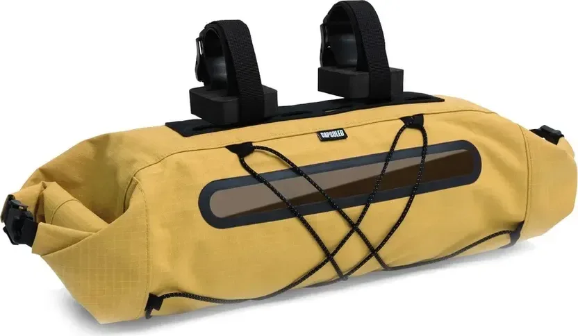 Capsuled Taška na riadidlá Handlebar Bag 7 l Ochre, Čierna/Žltá/Červená