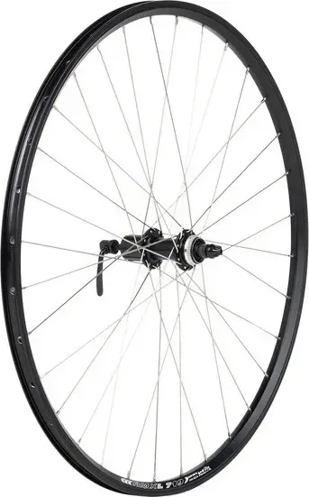 DEMA koleso MTB Disc 26" čierne zadné, kazetové QR, Center Lock, nerez