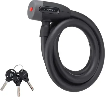 Zámok špirálový CTM CABLE, 15x1500mm