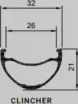 Novatec ráfik Crisp-C 26" duralový, 32 dier čierny - bez loga (OEM)