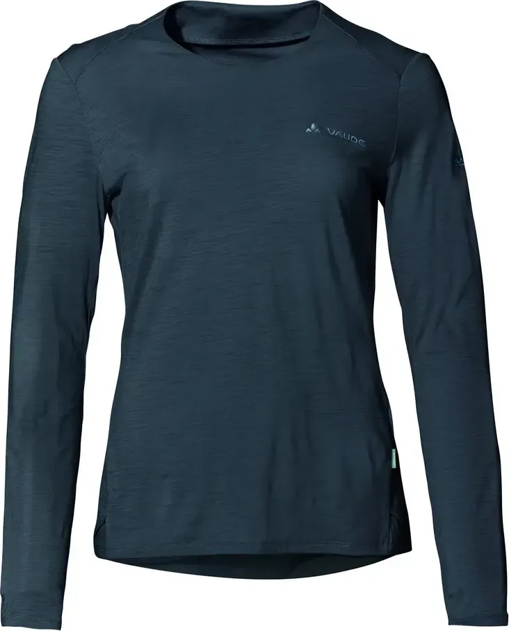 Vaude vlnené tričko Yaras LS WOOL, dámske, dark sea