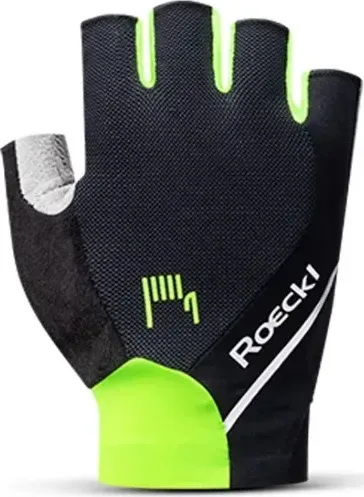 Roeckl rukavice cyklistické Ivory 2 black/fluo yellow