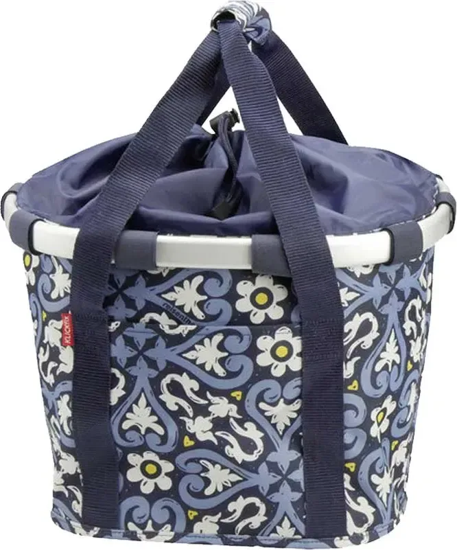 KLICKfix Košík na riadidlá Reisenthel GT Floral, Čierna/Sivá/Modrá/Béžová