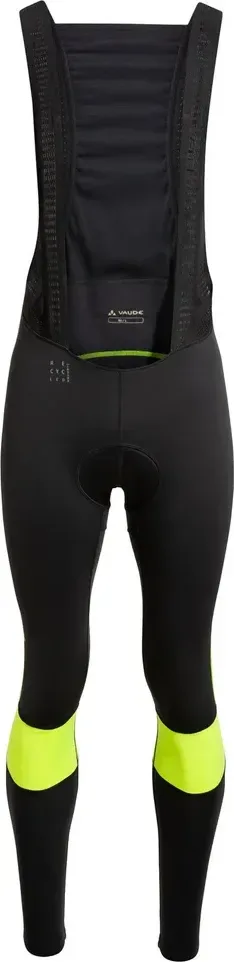 Vaude cyklistické nohavice Kuro Warm Bib, pánske, neon yellow