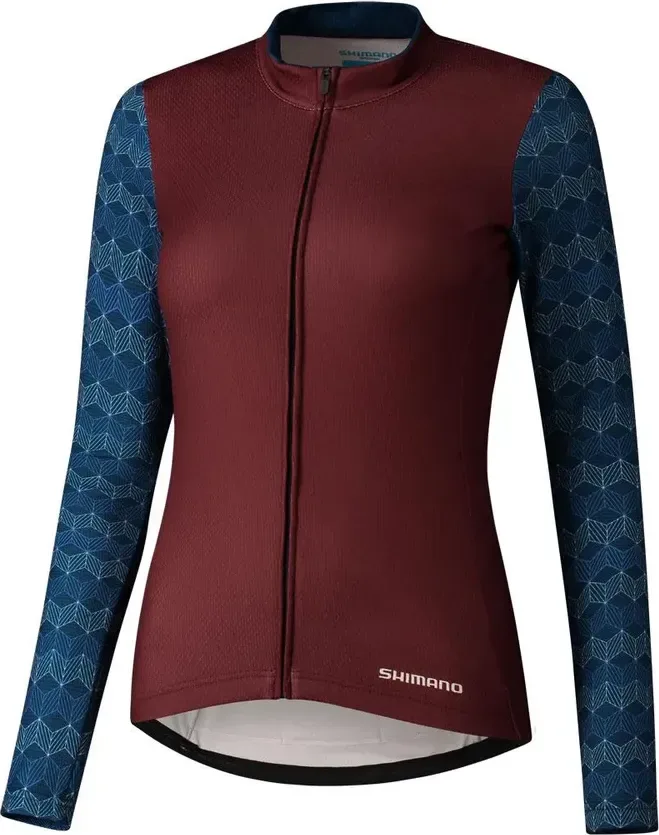 Dres dámsky KAEDE PRINTED LONG bordový/navy /Vel:S