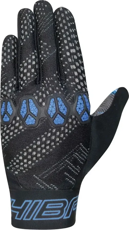 Chiba Detské cyklistické rukavice Trinity Youth BLACK-BLUE S, Čierna/Modrá