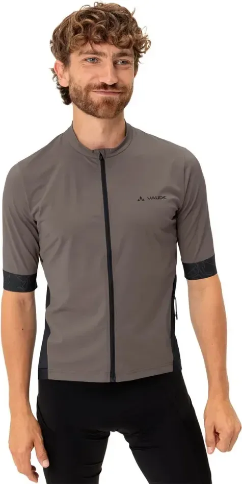 Vaude cyklistický dres Kuro FZ, pánsky, bledo-hnedá (coconut)
