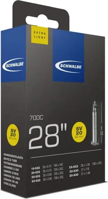 Duša SV20 (18/25-622/630) 28x0.70–1.00 SV 60mm Extra Light 75g