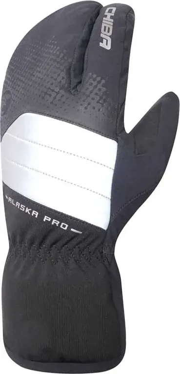 Chiba Zimné cyklistické rukavice pre dospelých Alaska Pro čierne XL, Čierna