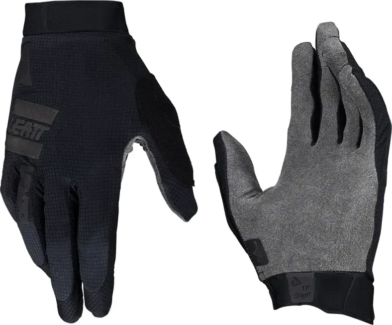 LEATT rukavice MTB 1.0 GripR, Stealth Black/Grey
