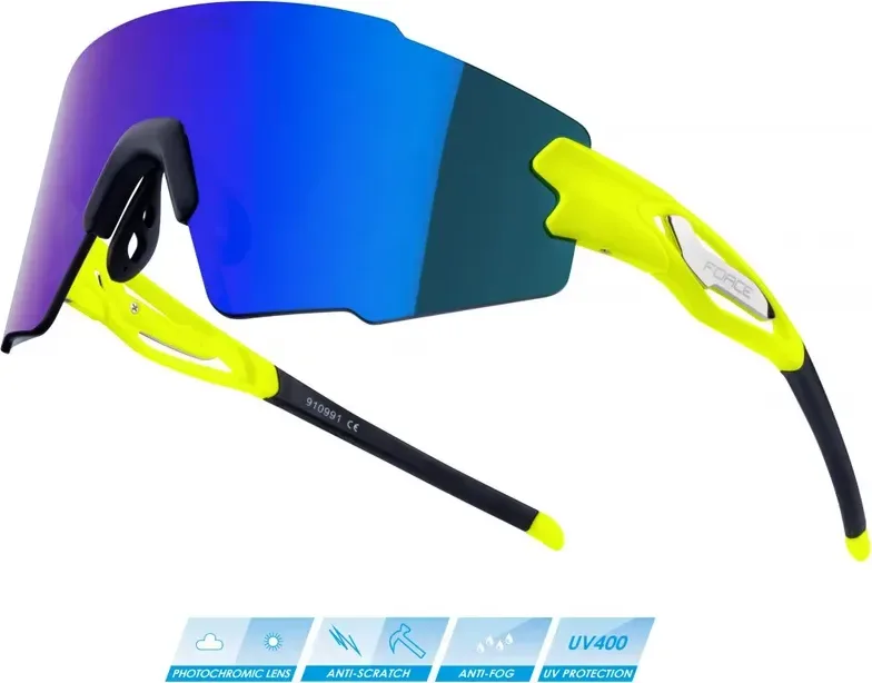 FORCE okuliare MANTRA fluo, modré zrkadlové sklo