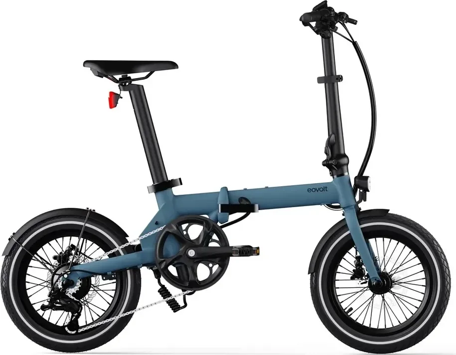 EOVOLT Skladací elektrobicykel Morning 16" V3 2025 Modrá, Čierna/Zelená/Sivá/Modrá