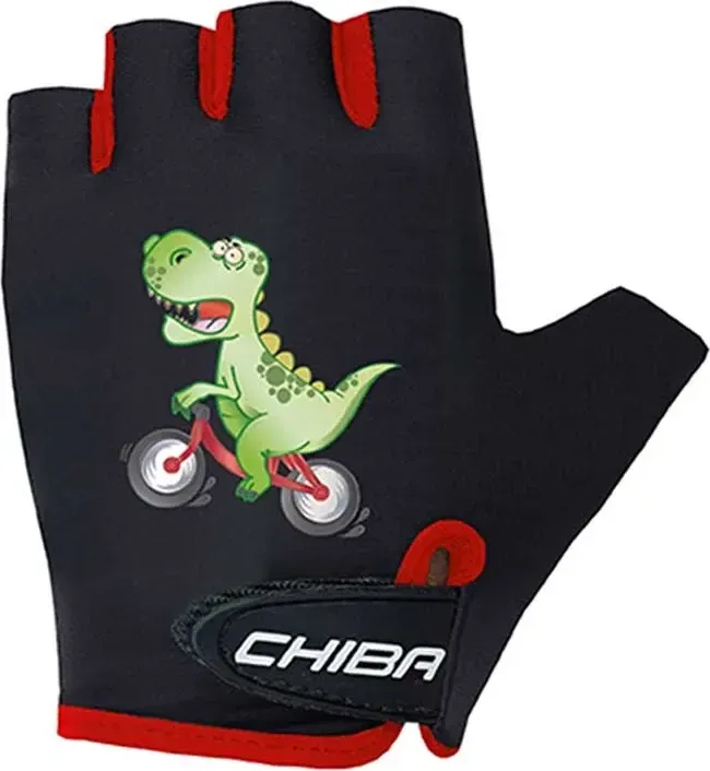 Chiba Detské cyklistické rukavice COOL Kids Dinosaurie M