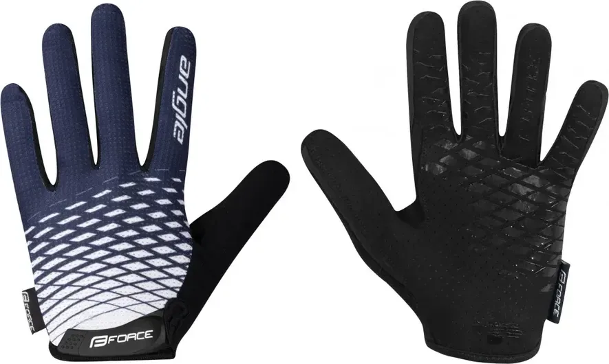 FORCE rukavice MTB ANGLE letné, bielo-modré