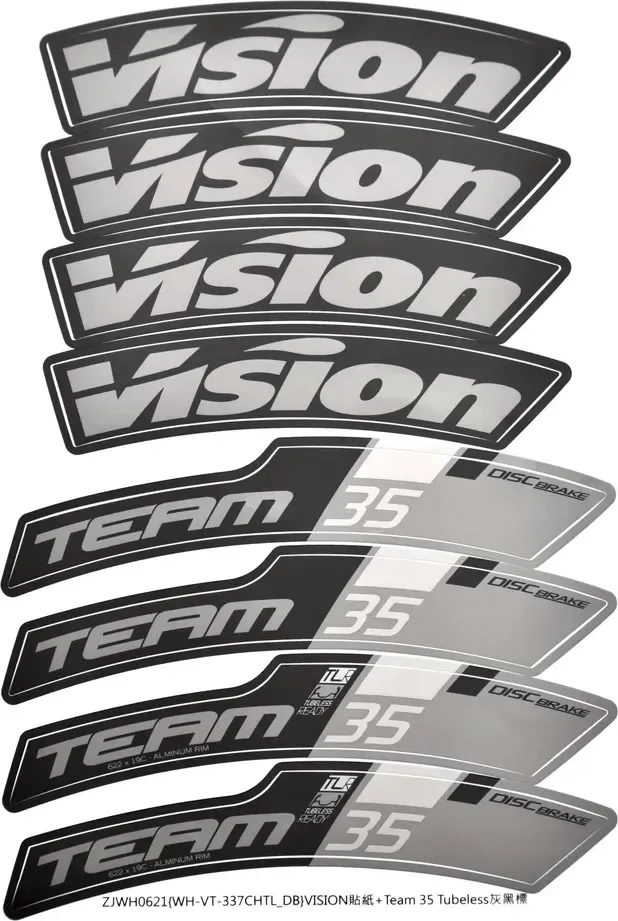 VISION nálepky na ráfik TEAM 35 DB CH-TL