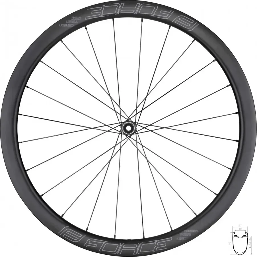 FORCE koleso predné cestné F.TEAM SP KARBON DISC 40 plášťové