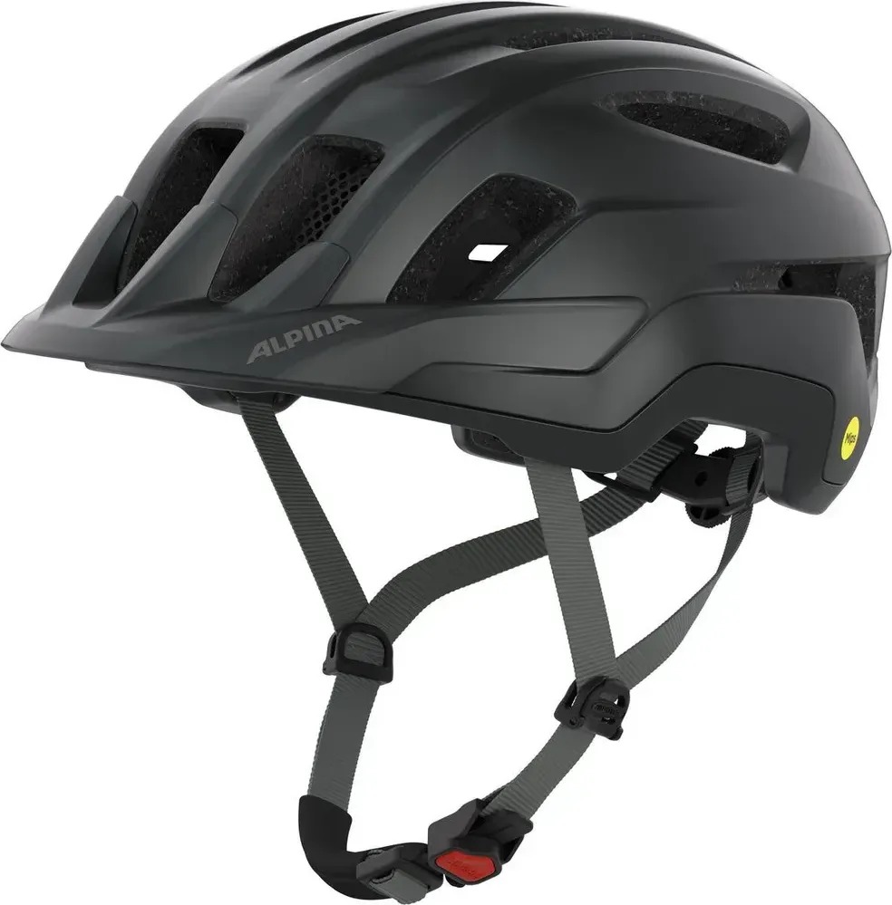 ALPINA Cyklistická prilba PARANUS MIPSčieno-sivá (black-mid grey matt)