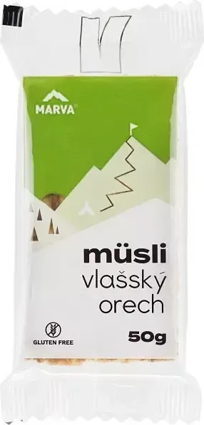 MARVA MÜSLI energetická tyčinka, 50 g, vlašský orech