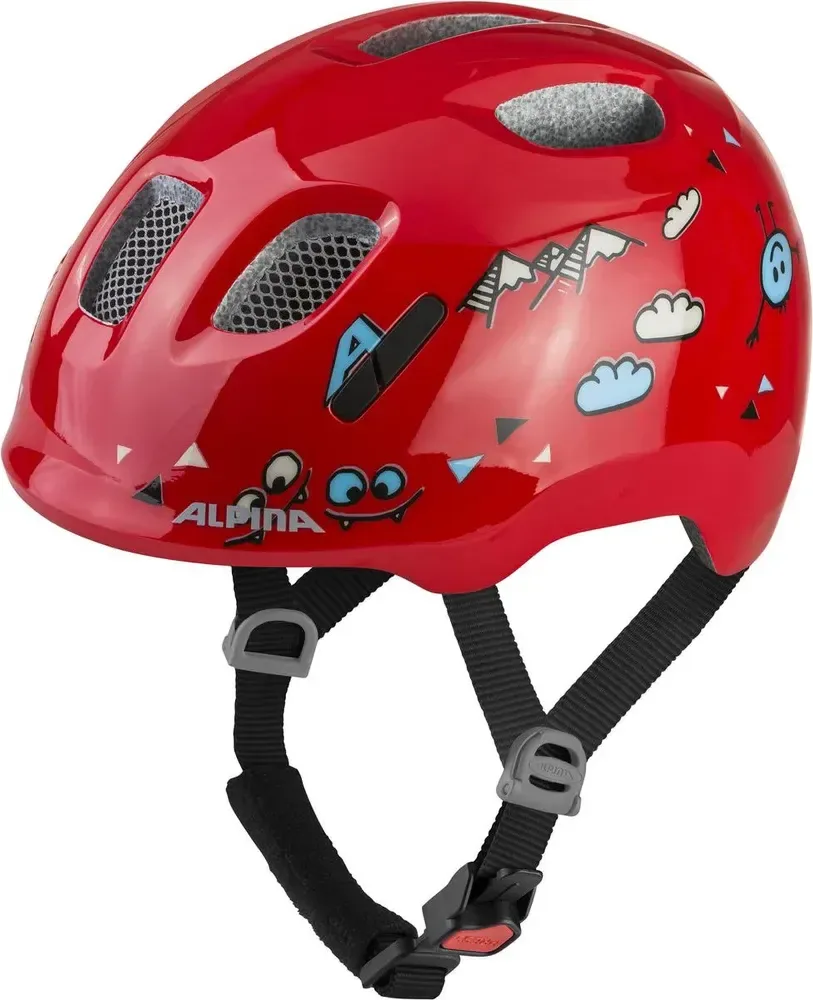 ALPINA cyklistická Junior prilba XIMO 2, red smile gloss