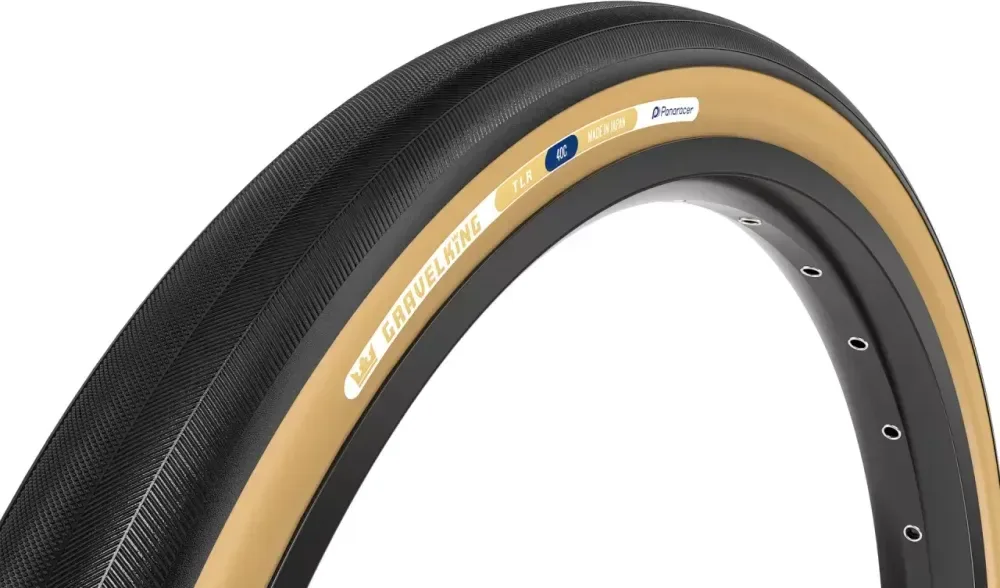 PANARACER Plášť Gravelking, kevlar. pätka, čierno-hnedý