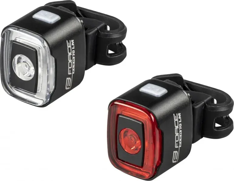 Force blikačky sada FLEA 200 LM, USB predná+zadná