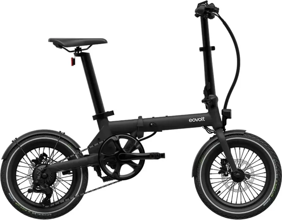 EOVOLT Skladací elektrobicykel Morning 16" V3 2025 Čierna, Čierna/Zelená/Sivá/Modrá