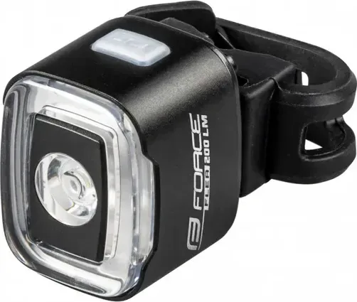 FORCE blikačka predná/zadná FLEA 200LM USB, čierna