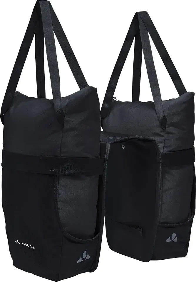 Vaude dvojitá taška na nosič TwinShopper, black