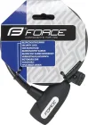 FORCE zámok LUX špirálový s držiakom 120cm / 8mm, čierny
