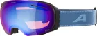 ALPINA Lyžiarske okuliare GRANBY Q-LITE black-smoke-blue matt, modré sklo