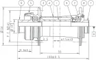 Novatec D791SB-CL-12, predný náboj, 32 dier, 12x100, OEM