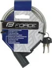 FORCE zámok ECO špirálový s držiakom 120cm / 8mm, číry