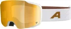 ALPINA Lyžiarske okuliare TAOS Q white-gold/mirror gold