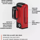LEZYNE Zadné svetlo STRIP PRO Ai ALERT 400+