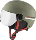 ALPINA Juniorská lyžiarska prilba ZUPO VISOR Q-LITE olive-red matt - orange-silver
