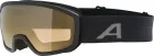 Alpina juniorské lyžiarske okuliare Scarabeo JR. black matt Q-LITE gold