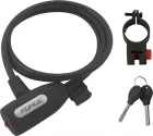 FORCE zámok LUX špirálový s držiakom 120cm / 8mm, čierny