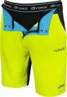 FORCE kraťasy BLADE MTB s odnímateľnou vložkou, čierno-fluo