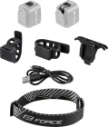 FORCE blikačka predná/zadná FLEA 200LM USB, čierna