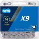 KMC Reťaz X 9 šedá 114 článkov, 27 rýchlostí