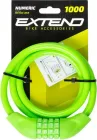 Extend zámok na bicykel NUMERIC 4, 10*1000mm, lime green