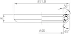 FSA ložisko hl. zloženia-SL ACB 36°x45° 1.5 Black S MR110R-OD 51.8