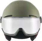 ALPINA Juniorská lyžiarska prilba ZUPO VISOR Q-LITE olive-red matt - orange-silver