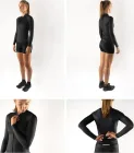 Force dres PURE UNI dlhý rukáv, čierny