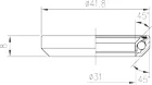 FSA ložisko hl. zloženia-SL TH-870R ACB 45°x45° 1-1/8 MR042R-OD 41.8